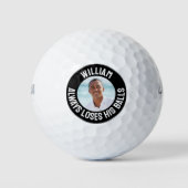 おもしろ カスタマイズ 写真 名前 紛失 ゴルフボール (正面)