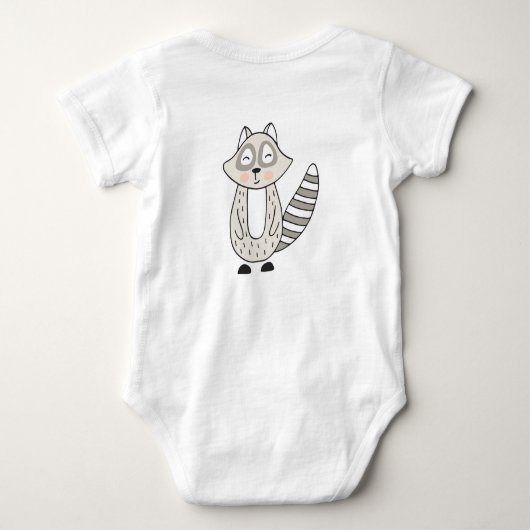 おもしろ カラフル テキスト 「私の両親と一緒に住んでます」子供用 ベビーボディスーツ (裏面)