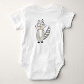 おもしろ カラフル テキスト 「私の両親と同居してます」子供用 ベビーボディスーツ (裏面)