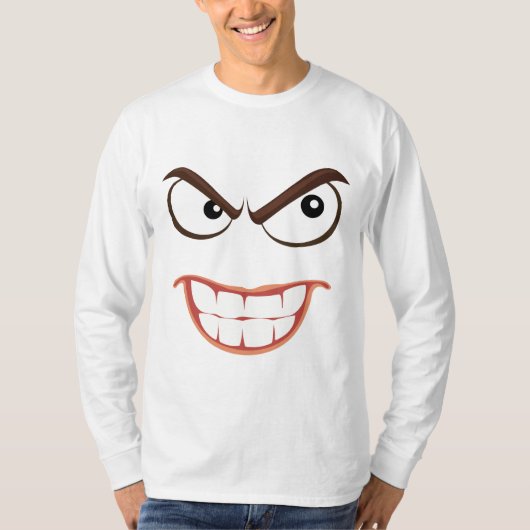 おもしろ メンズ Tシャツ, DEMENTED FACE Tシャツ (正面)