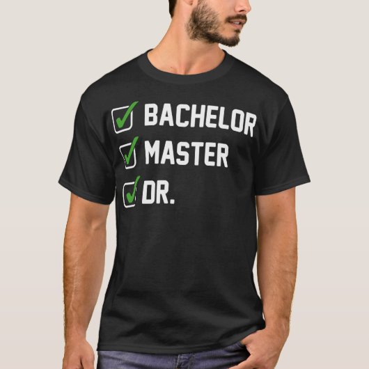 おもしろ 学士 修士 博士 学位 Dr Phd ギフト Tシャツ (正面)