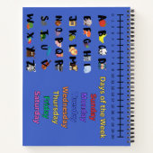 おもしろ 学校グッズ 学年 名前 寝る ニワトリ ノートブック (裏面)