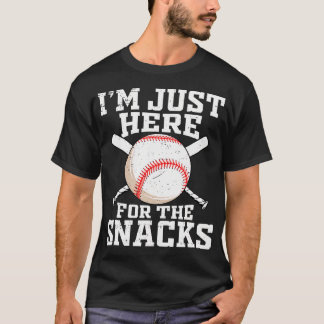 おもしろ 野球 スナックだけ楽しみに来た 野球 Tシャツ