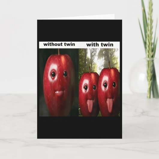 おもしろ 馬鹿 Ai アップル ジェネレーションZ ミーム 脳腐り ユーモア Twi カード (正面)