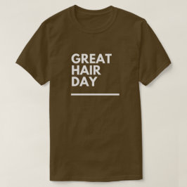 おもしろ「髪が最高の日」気分 カスタムTシャツ Tシャツ