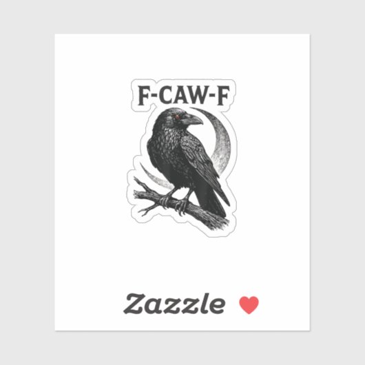 おもしろF-Caw-Fカラスレトログラフィック シール (シート)