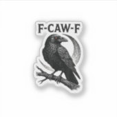 おもしろF-Caw-Fカラスレトログラフィック シール (正面)