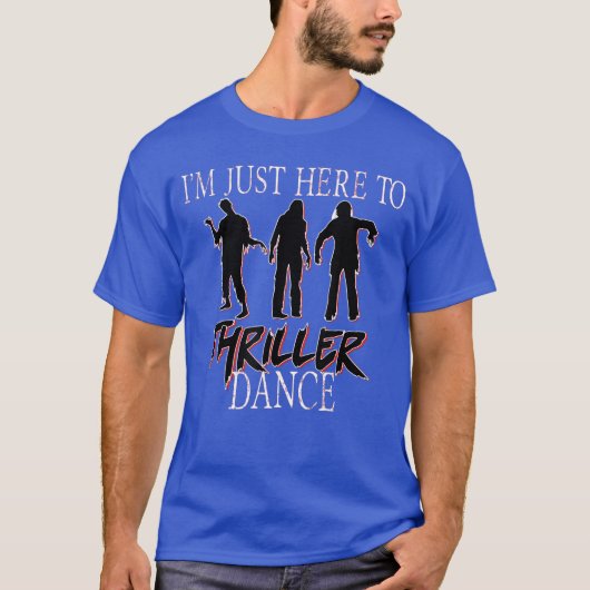 おもしろhrillerダンスパーティーホラーコスチューム 男女兼用  tシャツ (正面)