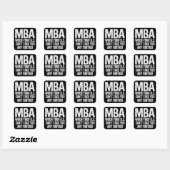 おもしろMBA修士学位卒業式 スクエアシール (シート)
