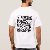 おもしろQRトランプ大統領ダンスコード（裏面） Tシャツ (裏面)