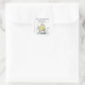 おもしろTシャツとギフト Bathroom Not 4 Social Networking ラウンドシール (バッグ)