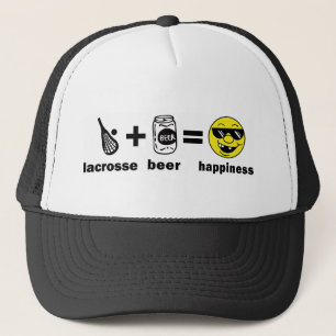 おもしろTシャツのラクロス + ビール=幸福 キャップ