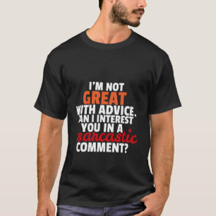 おもしろTシャツの皮肉なコメントの皮肉のユーモア Tシャツ