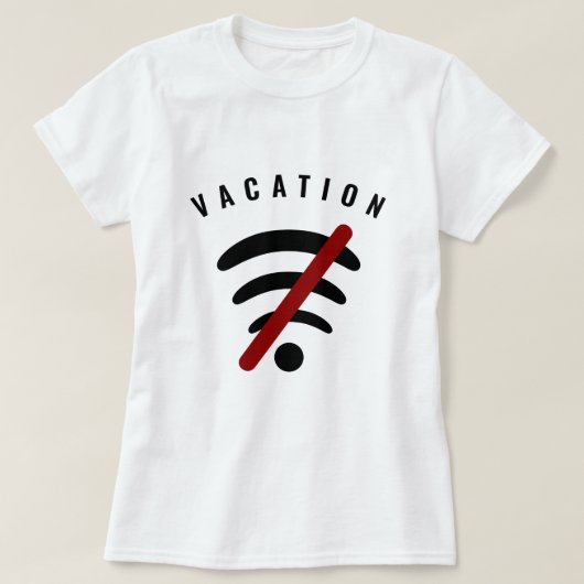 おもしろTシャツオフライン休暇テキスト Tシャツ (デザイン正面)