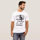 おもしろTシャツ お家で試してみた Tシャツ (正面フル)