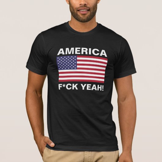 おもしろTシャツ-アメリカ、ええF*CK! Tシャツ (正面)