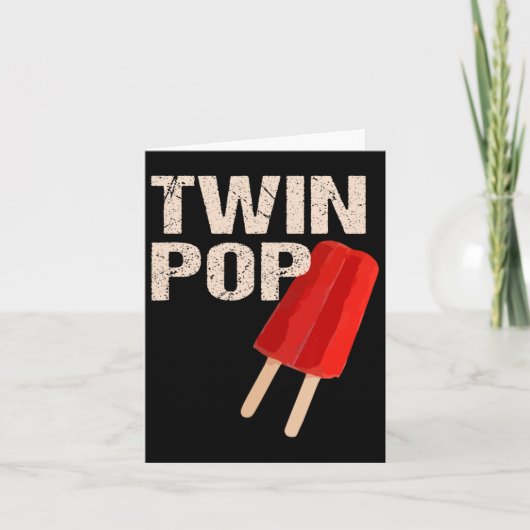 おもしろTシャツ ギフト 祖父 双子 父親 父の日 カード (正面)