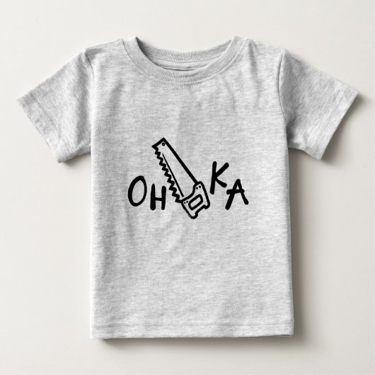 おもしろTシャツ-大阪(Oh鋸Ka) ベビーTシャツ (正面)