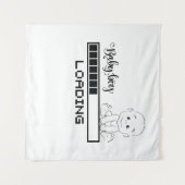 おもしろTシャツ 赤ちゃん 妊娠 子供 ママ, 1/2 タペストリー (正面(横))