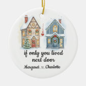 おもし前だけ隣に住んでいた名前をカスタムする セラミックオーナメント (正面)