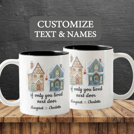 おもし前だけ隣に住んでいた名前をカスタムする ツートーンマグカップ