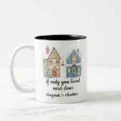 おもし前だけ隣に住んでいた名前をカスタムする ツートーンマグカップ (左)