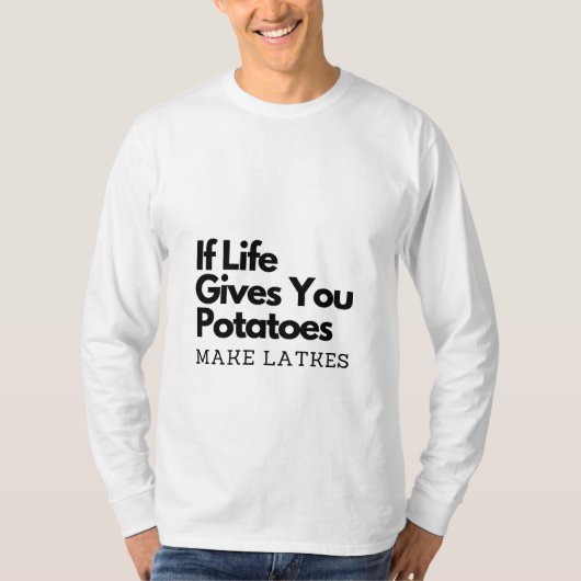 おもし前の与え命は芋が湖を作る Tシャツ (正面)