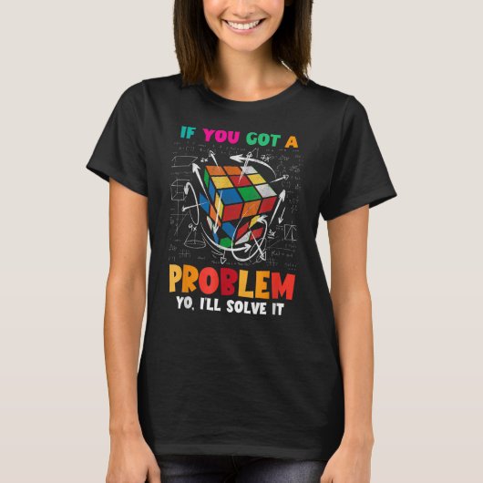 おもし前の問題得はスピードを出して解決する Tシャツ (正面)