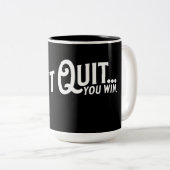 おもし前はやめ...お前の勝ち。 ツートーンマグカップ (正面右)