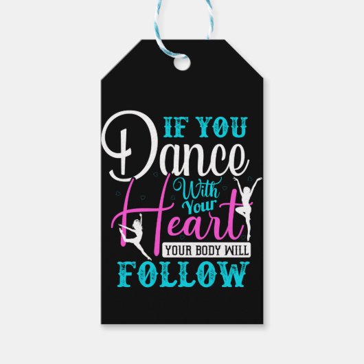 おもし前はハートで踊る ギフトタグ (正面)