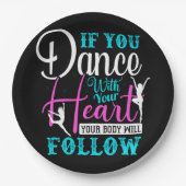 おもし前はハートで踊る ペーパープレート (正面)