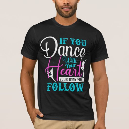 おもし前はハートで踊る Tシャツ (正面)