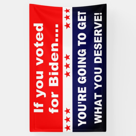 おもし前はバイデン氏に投票した… 横断幕 (縦)