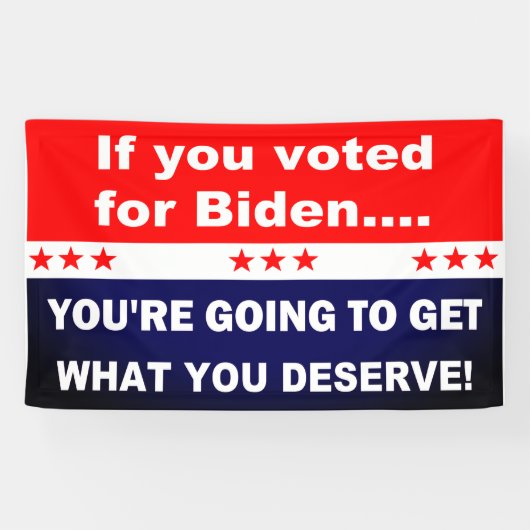 おもし前はバイデン氏に投票した… 横断幕 (横)