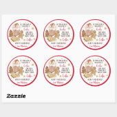 おもし前は与え先生にクッキー冬のコーヒーギフト ラウンドシール (シート)