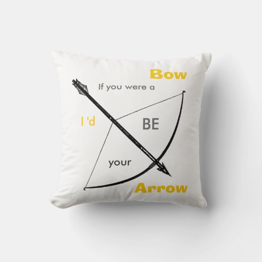おもし前は弓だったぞ俺が矢になるぞ クッション (正面)