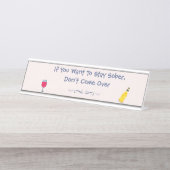 おもし前は酔っ払って来いい デスクネームプレート (正面)