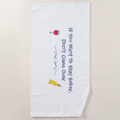 おもし前は酔っ払って来いい ビーチタオル (正面)