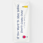 おもし前は酔っ払って来いい 横断幕 (縦)