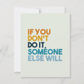 おもし前は駄目だ、誰か他の人が ノートカード (正面)