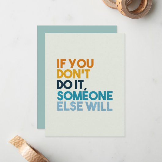 おもし前は駄目だ、誰か他の人が ノートカード (正面/裏面インサイチュ)