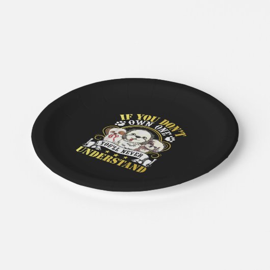 おもし前は1つのシーズー（犬）Tzu犬を所有していない下に決して ペーパープレート (アングル)