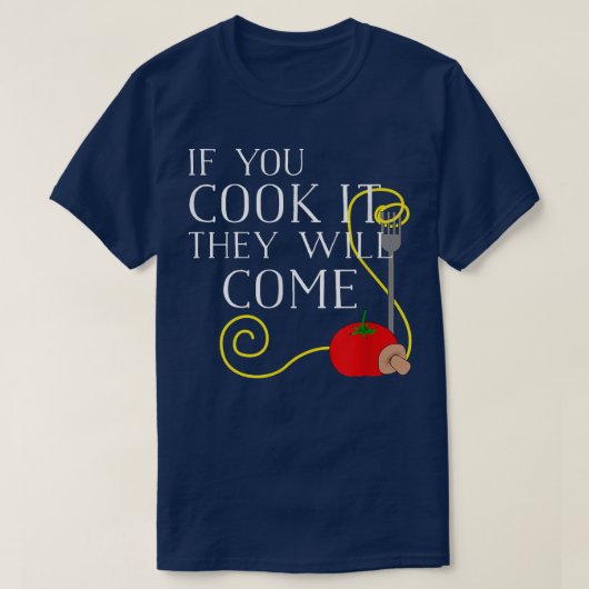 おもし前調理師彼らは来料理おもしろいシェフ Tシャツ (デザイン正面)