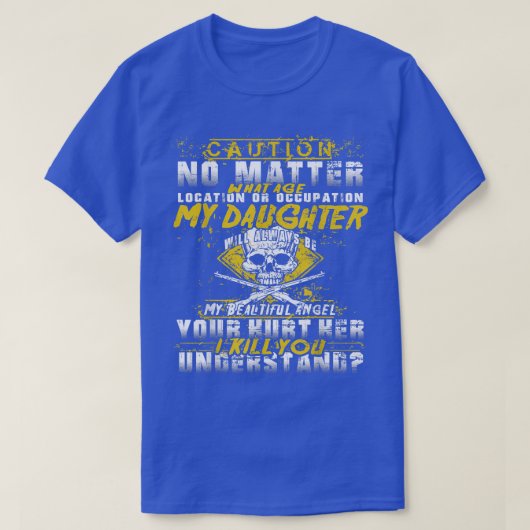 おもし父さんの日に娘の贈り物を男性へ傷つけた Tシャツ (デザイン正面)