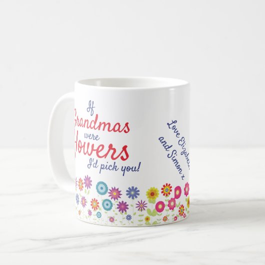 おもし花のおじいさん コーヒーマグカップ (正面左)