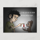 おもし走はキャンディのハロウィーンカード シーズンポストカード (正面)