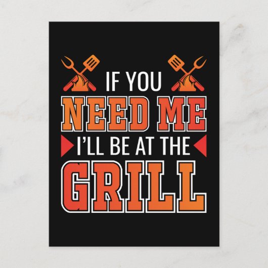 おもし願いだから俺はグリルに来る ポストカード (正面)