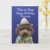 おもちゃおもしろいプードルバースデーカード カード (黄色い花)