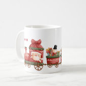 おもちゃお洒落付きヴィンテージクリスマストレイン コーヒーマグカップ (正面左)