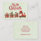 おもちゃお洒落付きヴィンテージクリスマストレイン 名刺 (正面/裏面)